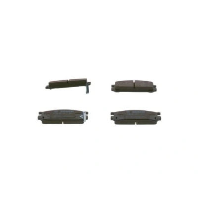 Bilde av BOSCH 0 986 461 143 Bremseklosser Low Metallic med akustisk slitasjevarsel antihyle blikk, montageanvisning SUBARU: Impreza I Sedan
