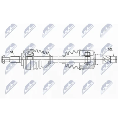 Bilde av Drivaksel, Framaksel venstre, renault megane grandtour iv, halvkombi 391017448R