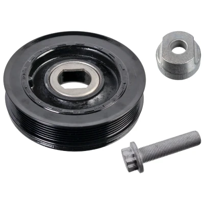 Bilde av FEBI BILSTEIN 175310 Remskive veivaksel 7PK 158 med rørkobling, skrue, for OPEL: Vivaro B Combi, Van