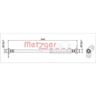 Bilde av METZGER 4111744 Bremseslange venstre bakaksel, innvendig 340 MITSUBISHI: ASX SUV, OUTLANDER 3