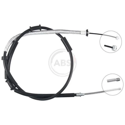 Bilde av Kabel, parkeringsbremse, Bakre venstre, Høyre bak, fiat 500l, 51927743