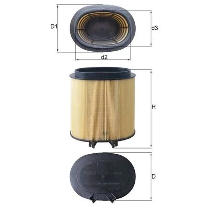 Bilde av MAHLE ORIGINAL LX 2974 Luftfilter 179,8 161,8, 118 Filterinnsats PORSCHE: 911 Coupé, Panamera