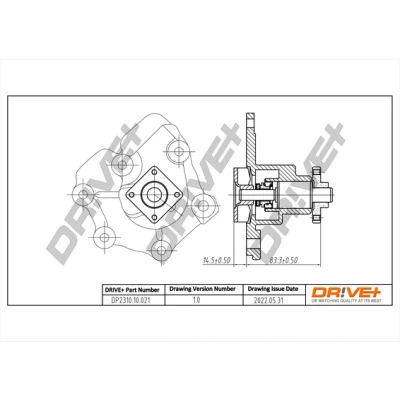 Bilde av Dr!ve+ DP2310.10.021 Vannpumpe med tetning mekanisk for vifteremdrift FORD: Transit Mk4 Flatvogn lastebil/Chassis