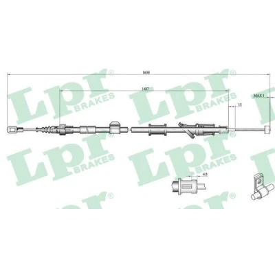 Bilde av Kabel, parkeringsbremse, Bak, Venstre, volvo s40 i, v40 kombi, 30884537