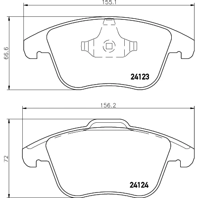 Bilde av HELLA 8DB 355 019 881 Bremseklosser ikke klargjort for slitasjeindikator LAND ROVER: Range Rover Evoque