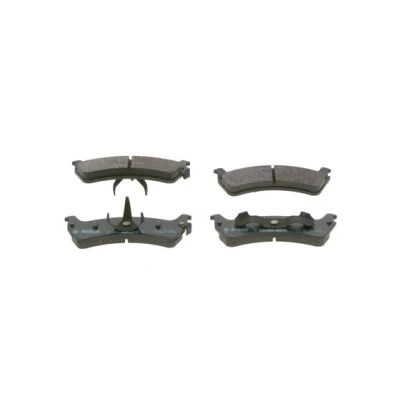 Bilde av BOSCH 0 986 424 655 Bremseklosser Low Metallic med integrert slitasjesensor, akustisk slitasjevarsel kolbleklips fjær