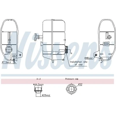 Bilde av Utjevningsbeholder, kjølemiddel fiat palio, palio weekend, siena, strada pick up OE 46779400, 46779402, 46779409