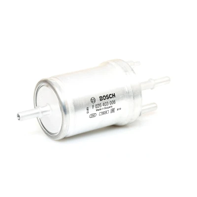 Bilde av BOSCH F 026 403 006 Drivstoffilter ledningsfilter 8 VOLKSWAGEN: Beetle Hatchback, CADDY 4 Kasten, Touran I, SKODA: Fabia 2, Octavia 2 Combi
