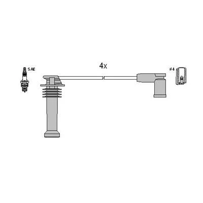 Bilde av HITACHI 134278 Pluggledninger FORD: Focus Mk1 Hatchback, FIESTA 4, Stasjonsvogn