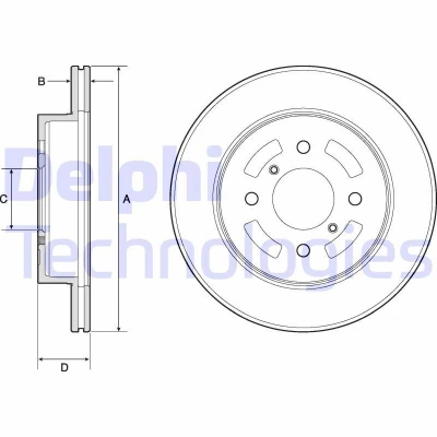 Bilde av DELPHI BG3941 Bremseskiver 257 17 4 ventilert oljet ubehandlet uten hjullager, ABS sensorring SUZUKI: Ignis I, 2, III