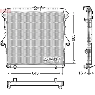 Bilde av DENSO DRM10118 Radiator 605 659 16