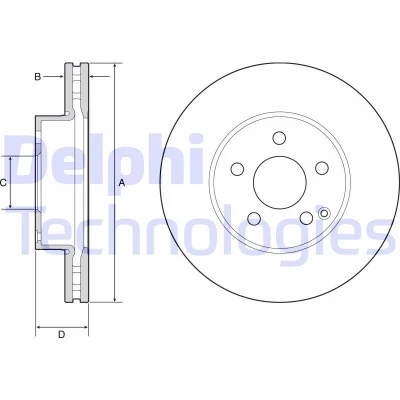 Bilde av DELPHI BG4945C Bremseskiver 295 28 5 ventilert belagt høy karbon uten hjullager, ABS sensorring MERCEDES BENZ: E Klasse Sedan, T modell