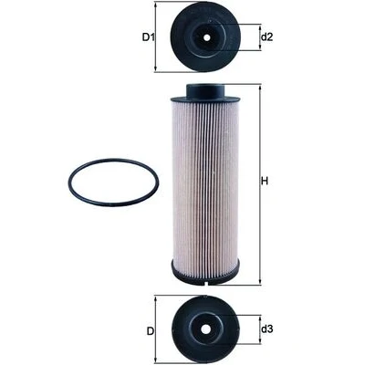 Bilde av MAHLE ORIGINAL KX 73/1D Drivstoffilter Filterinnsats