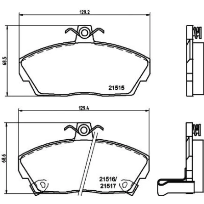 Bilde av MINTEX MDB1659 Bremseklosser med akustisk slitasjevarsel bremsecaliperskruer tilbehør CHRYSLER: GRAND 5OYAGER 5, HONDA: CIVIC 7 Hatchback