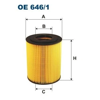Bilde av FILTRON OE 646/1 Oljefilter Filterinnsats MAN: TGA, F 2000