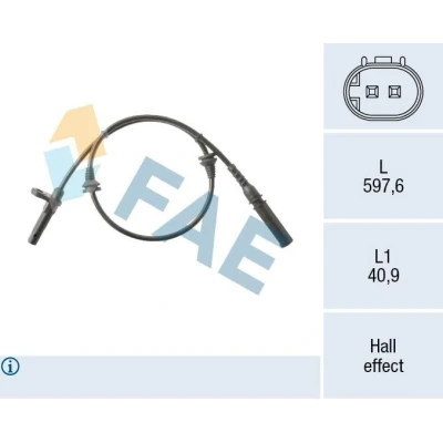Bilde av FAE 78564 ABS Sensor Hall prinsipp 2 598 BMW: X5