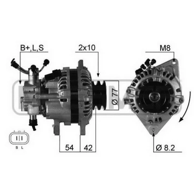Bilde av Dynamo, fiat ducato skåp, hyundai galloper i, ii, terracan, mitsubishi galloper, 37300 42860, 42862, 42870, 4