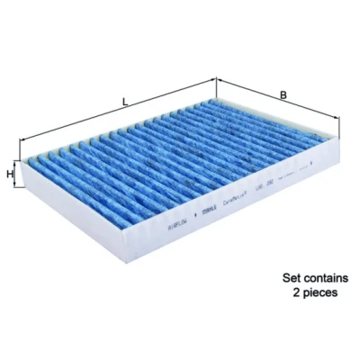 Bilde av MAHLE ORIGINAL LAO 292/S Kupéfilter Karbonfilter, med antiallergisk virkning, antibakteriell effekt 262,0 184 30,0 CST4624