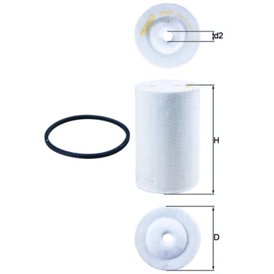 Bilde av MAHLE ORIGINAL KX 68D Drivstoffilter Filterinnsats MERCEDES BENZ: T2/LN1 Flatvogn lastebil/Chassis, T2/L lastebil/Chassis