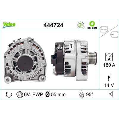 Bilde av VALEO 444724 Dynamo 14V 180A BMW: 5 Touring, 3 Sedan