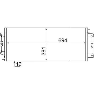 Bilde av MAHLE ORIGINAL AC 527 000S Kondensator uten tørker 14 14,2 688, 694 RENAULT: MASTER 2 Kasten
