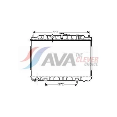 Bilde av AVA COOLING SYSTEMS DN2238 Radiator Aluminium 450mm 688mm 16mm uten ekspansjonstank Kjøleribber loddet NISSAN: X Trail (T30) 2.0 4x4, 2.5 4x4
