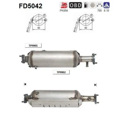 Bilde av AS FD5042 Partikkelfilter Cordierit