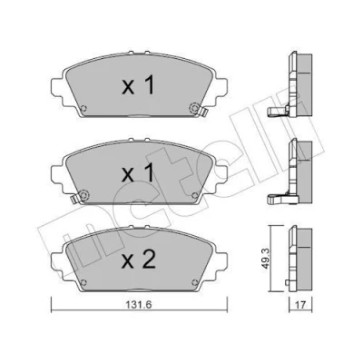 Bilde av Bremseklosser sett METELLI 22 0463 0