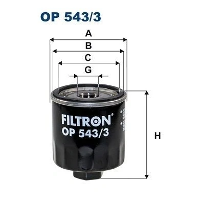 Bilde av FILTRON OP 543/3 Oljefilter M 22 X 1.5 6H Påskruingsfilter FORD: Transit V363 Van, Minibuss