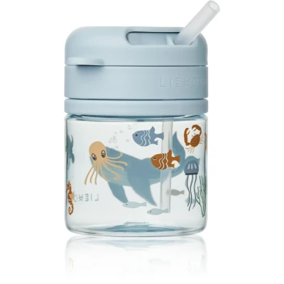 Bilde av LIEWOOD Pavia Tritan Sugerørkopp 280 ml, Sea Creature/Sandy Tåteflasker &amp; Tilbehør Plast,Silikon