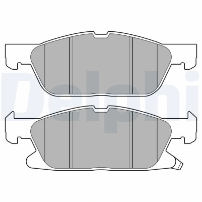 Bilde av DELPHI LP3643 Bremseklosser med akustisk slitasjevarsel antihyle blikk uten tilbehør FORD: Focus Mk4 Turnier, Kuga Mk3