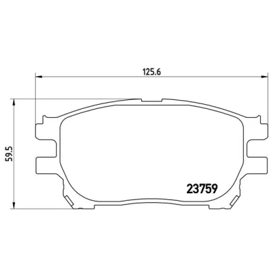 Bilde av BREMBO P 83 070 Bremseklosser ekskl. slitasjevarselkontakt uten tilbehør TOYOTA: Previa / Estima II