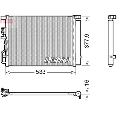 Bilde av DENSO DCN41018 Kondensator med tørker R 134a