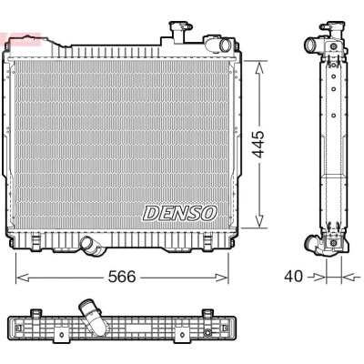 Bilde av DENSO DRM46074 Radiator 445 590 40
