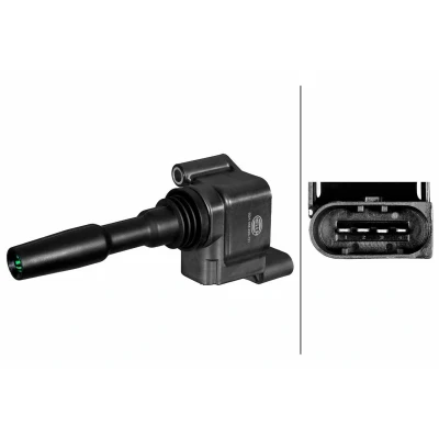 Bilde av HELLA 5DA 358 290 131 Tennspole 4 polet Tennpluggrom coil VOLKSWAGEN: Golf 7, 7 Variant, AUDI: A3 Sportback