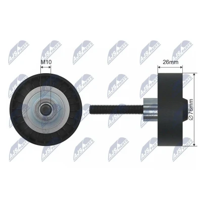 Bilde av Styrerulle kilerem, audi,seat,skoda,vw, 1J0 145 276 B, 276, 1J0145276, 1J0145276B, 6QD 6QD145276, 6QD145