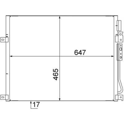Bilde av MAHLE ORIGINAL AC 564 000S Kondensator uten tørker 627, 647 JEEP: Commander