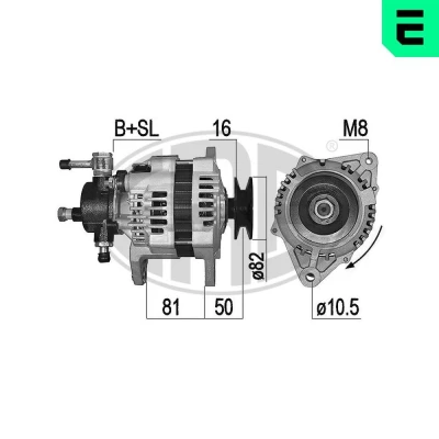 Bilde av ERA 209523A Dynamo 14V 80A ISUZU: D Max 1 Pickup