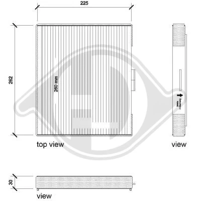 Bilde av DIEDERICHS DCI0216 Kupéfilter pollenfilter 240 270 35 Climate HYUNDAI: Coupe II, Elantra III Sedan