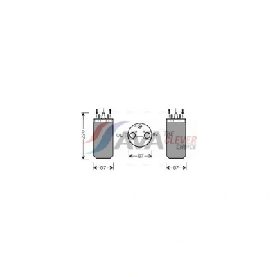 Bilde av PRASCO RTD350 Tørker R 134a Aluminium