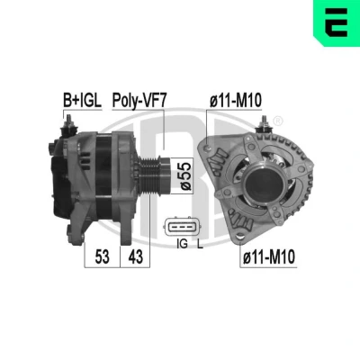 Bilde av ERA 209369A Dynamo 14V 140A SUZUKI: Grand Vitara 2 SUV