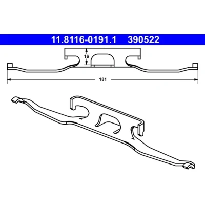 Bilde av Fjær, bremseklave, Bakaksel, mercedes benz,vw, 000 421 58 91, A 91