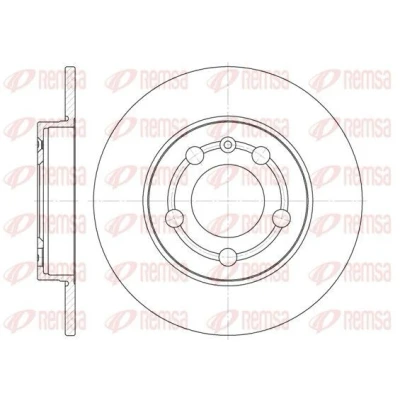 Bilde av REMSA 6718.00 Bremseskiver bakaksel 238,9, 238,9 8,9 5 fullt ut VOLKSWAGEN: Golf 4, 4 Variant, Cabrio, AUDI: A3 Hatchback, TT Coupé