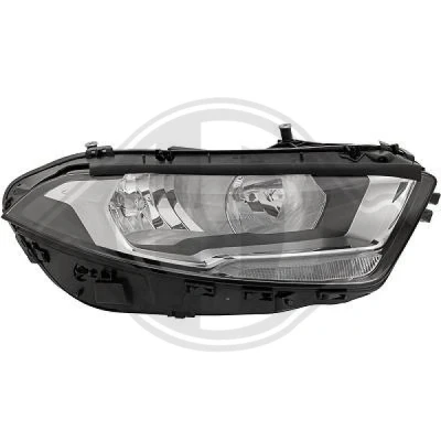 Bilde av DIEDERICHS 1683080 Frontlykter høyre H7/H7 Halogen med kjørelys (LED) motor for høydejustering hovedlys, lyspære