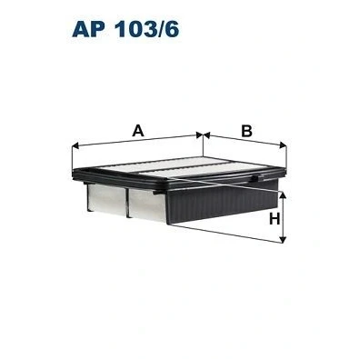 Bilde av FILTRON AP 103/6 Luftfilter 51,5 142 245 Filterinnsats