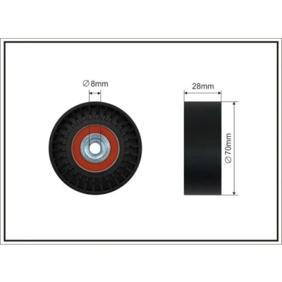 Bilde av Strammerull, kilerem med ribber, seat,skoda,vw, 028 145 278M