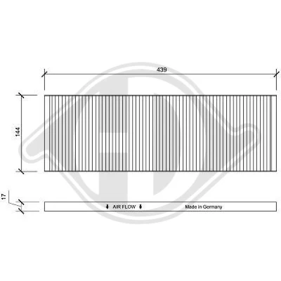 Bilde av DIEDERICHS DCI0046 Kupéfilter pollenfilter 364 252 30 Climate MERCEDES BENZ: A Klasse