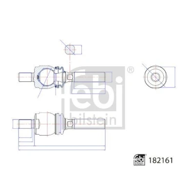Bilde av FEBI BILSTEIN 182161 Styrestag framaksel M22 x 1,5, M24 1,5 209,5