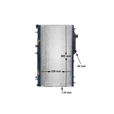 Bilde av MAHLE ORIGINAL CR 1573 000S Radiator 688 340 16 Kjøleribber loddet SUBARU: Impreza III Hatchback