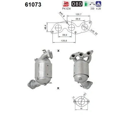 Bilde av AS 61073 Katalysator Euro 5